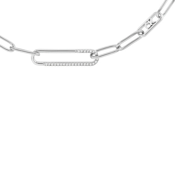 Calvin Klein Asymmetrical Elegance CKJ35000536 halsband i närbild, kaulakoru lähikuvassa